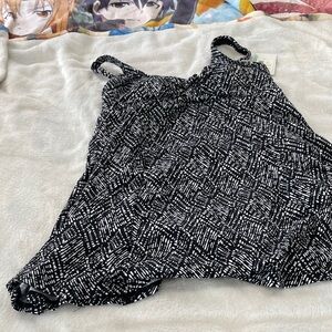 Swim Solutions Monochrome Patterned One Piece
